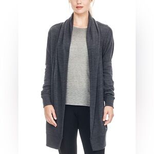 Icebreaker Merino Zoya Long Sleeve Coverup Cardigan Gray S/M Women